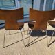 Set of 4 metal and wood chairs