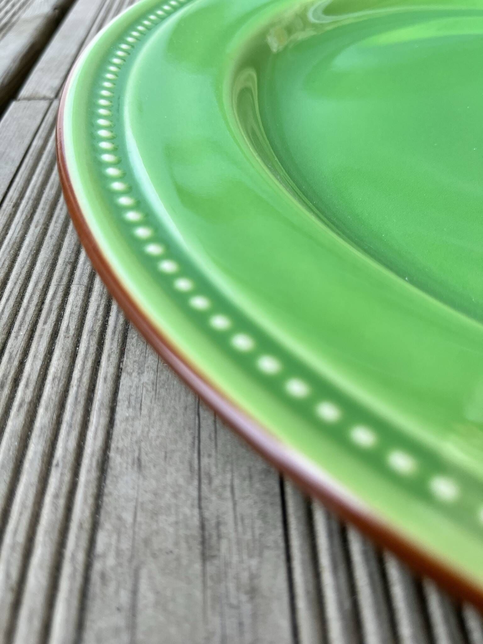Grande assiette ou plar de présentation céramique verte
