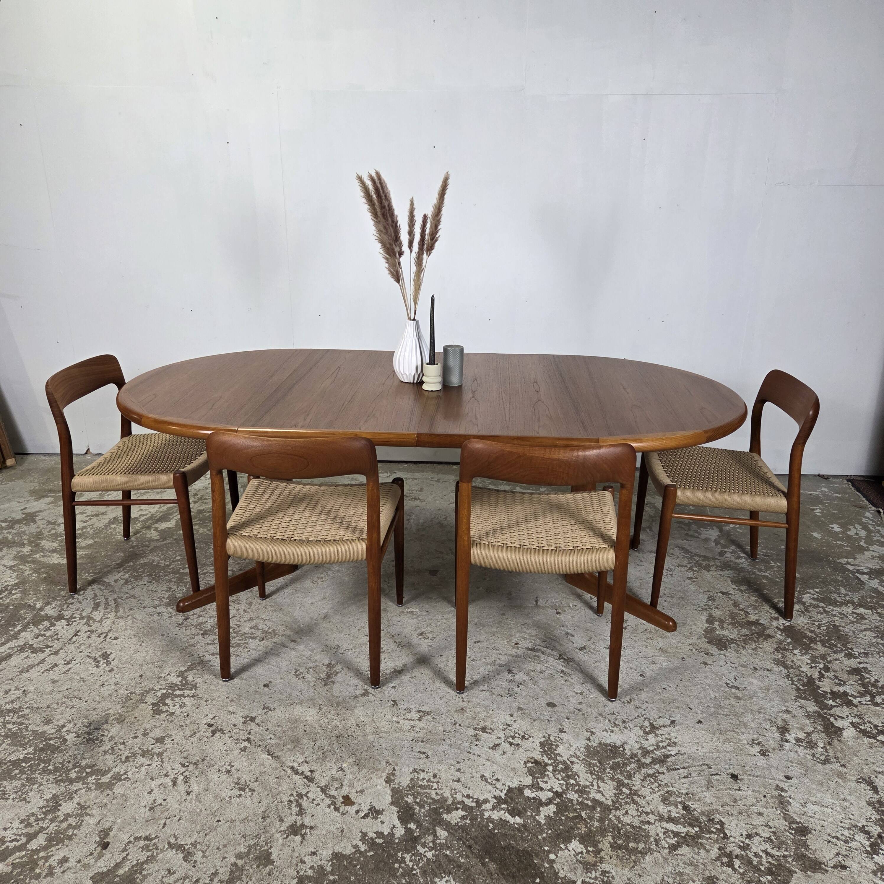 Table extensible danoise vintage des années 1960 de Korup Stolefabrik