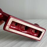 Vintage red ceramic candle holder