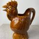 Poet Laval ceramic rooster pitcher
