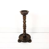 Vintage Chandelier Chauffe-bougie Chaise fleurie Banc de fleurs Table de fleur en bois tourné Bois m