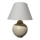 Large lamp signed Kostka vintage beige ceramic sphere