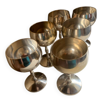 Aarti Silver plated wine goblets