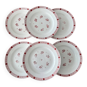 Lot de 6 assiettes plates