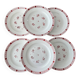 Set of 6 flat plates Sarreguemines & Digoin model Dominique