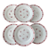 Set of 6 flat plates Sarreguemines & Digoin model Dominique