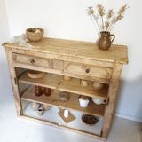 Ancien Buffet vaisselier bois brut