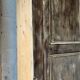 The antique patinated wardrobe