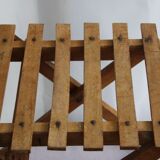 Folding wooden stool
