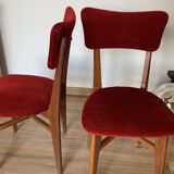 2 red chairs
