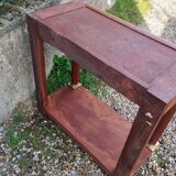 Console in old Empire style with a wooden frame and marble top.