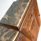 Art Deco buffet in solid wood — marble top and curved fronts