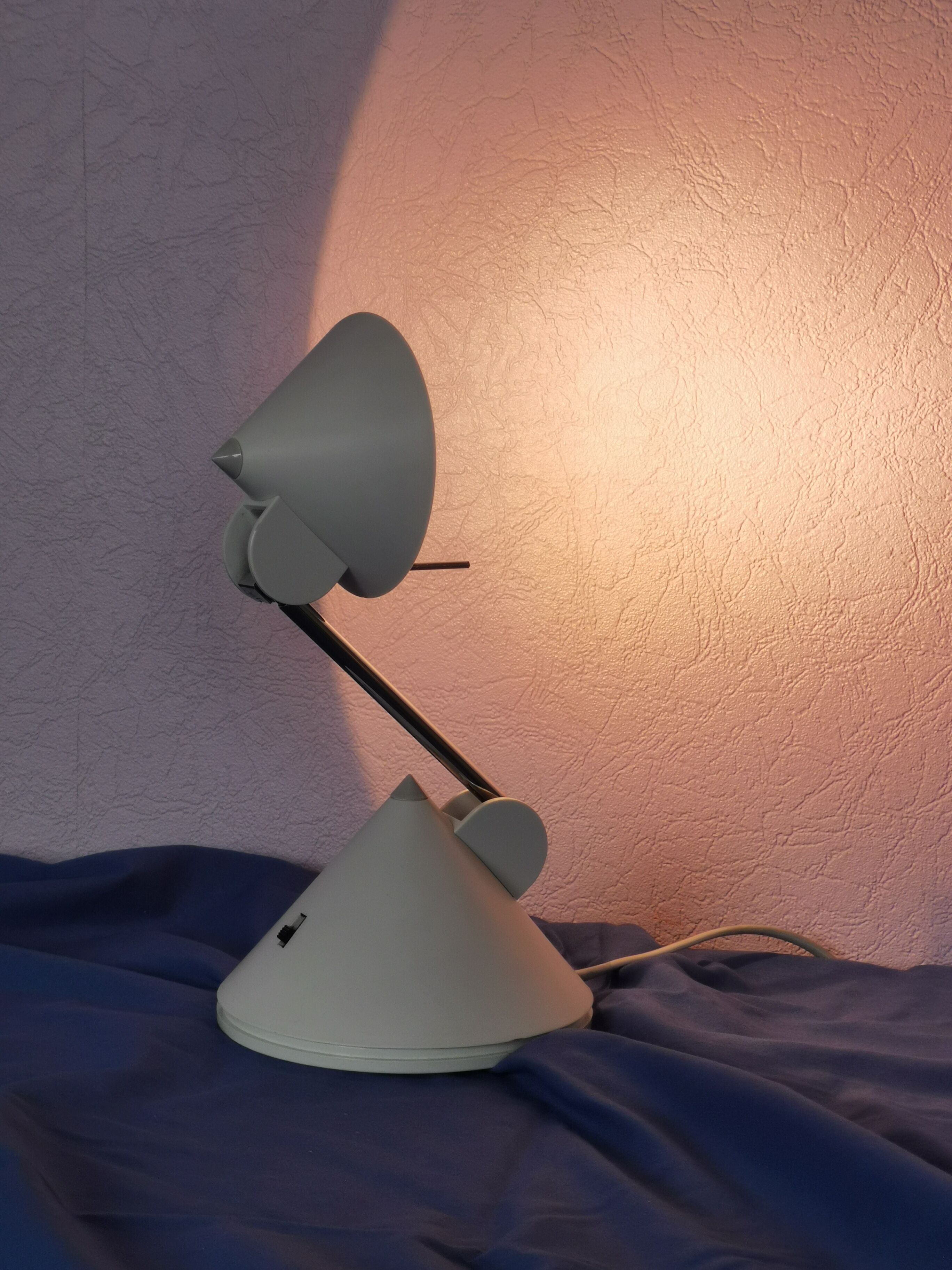 Halogen telescopic desk lamp, postmodern, 1980
