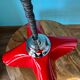 Ceiling pendant lamp / vintage and retro ceiling lamp / 1970s / red colour