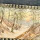 Belgian watercolour Sunset in Houffalize signed J. Dupont