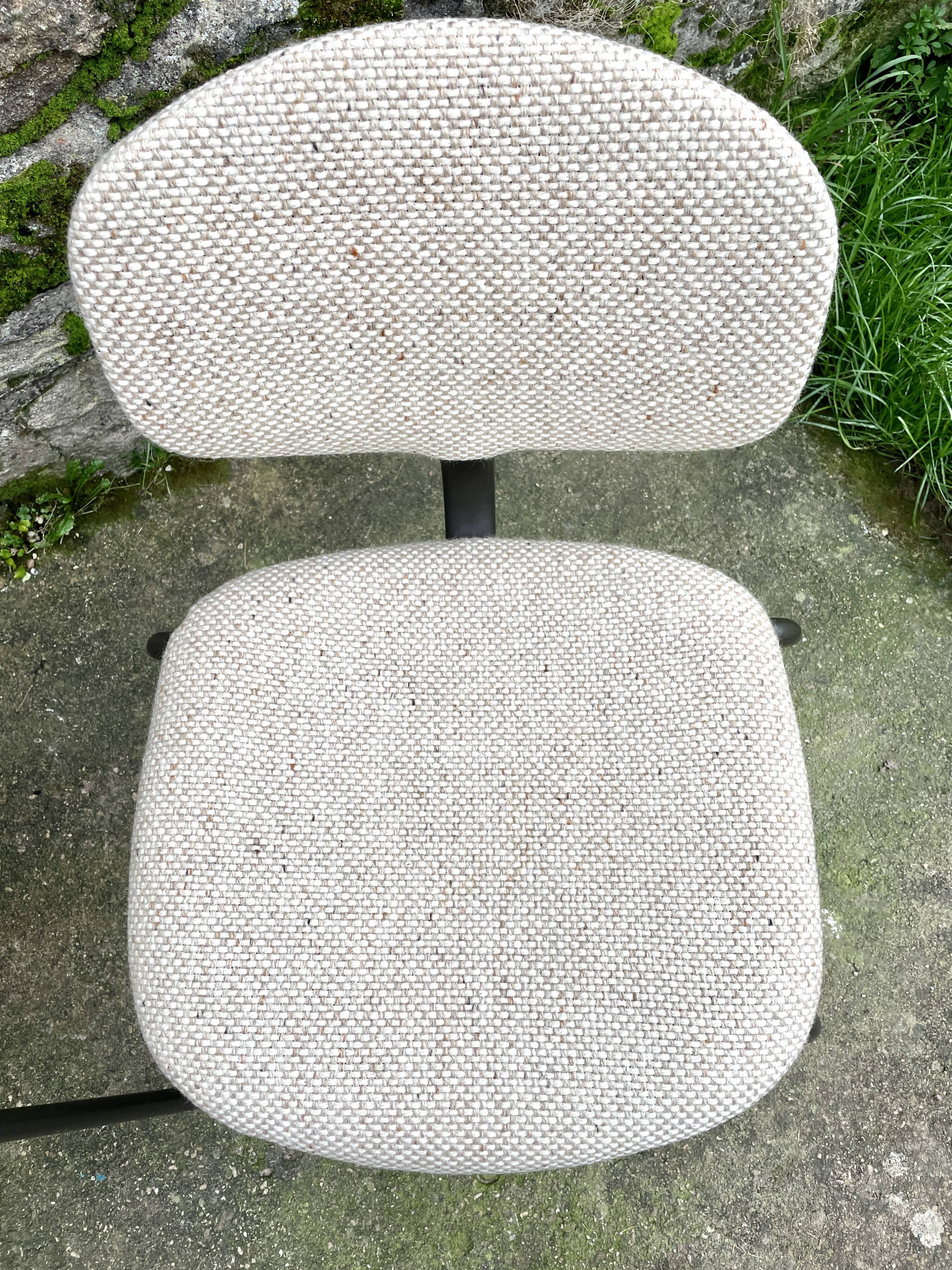 Paire de chaises tweed Strafor 1970