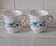 Duo of Arcopal forget-me-not cups