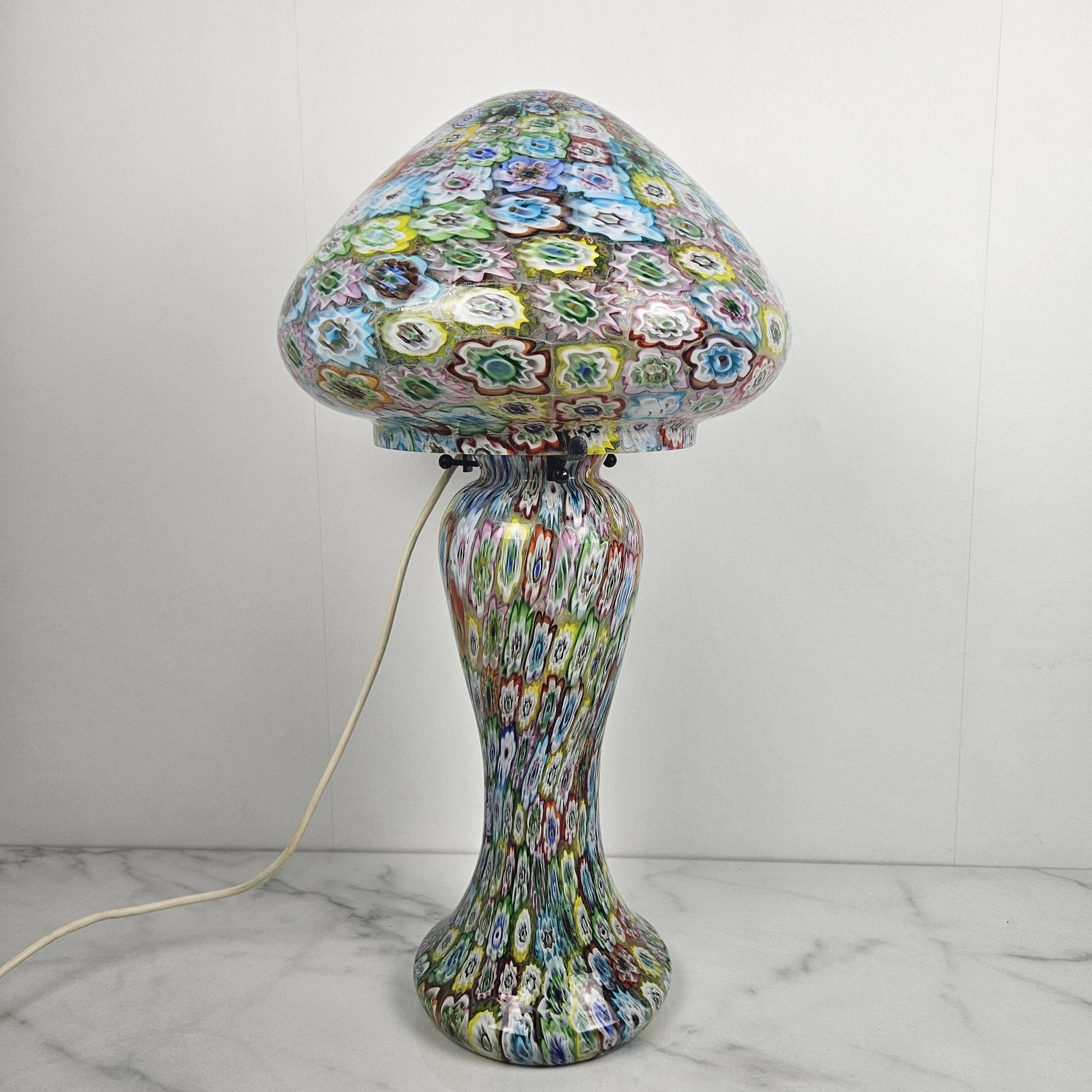 Fratelli Toso "Millefiore" Table Lamp in Murano Glass, Italy 1950's