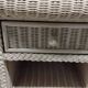 Commode et chevet en rotin blanc