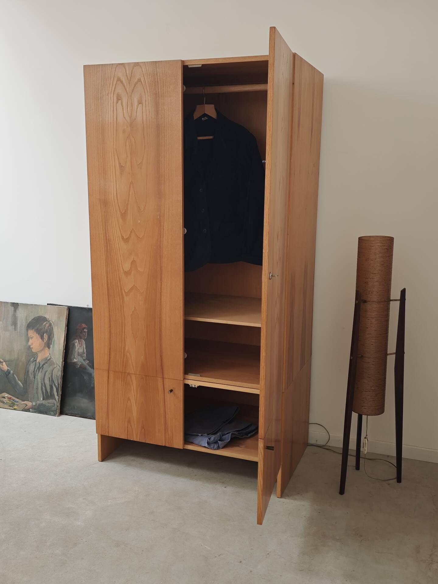 Large wooden wardrobe Drevotex 1970