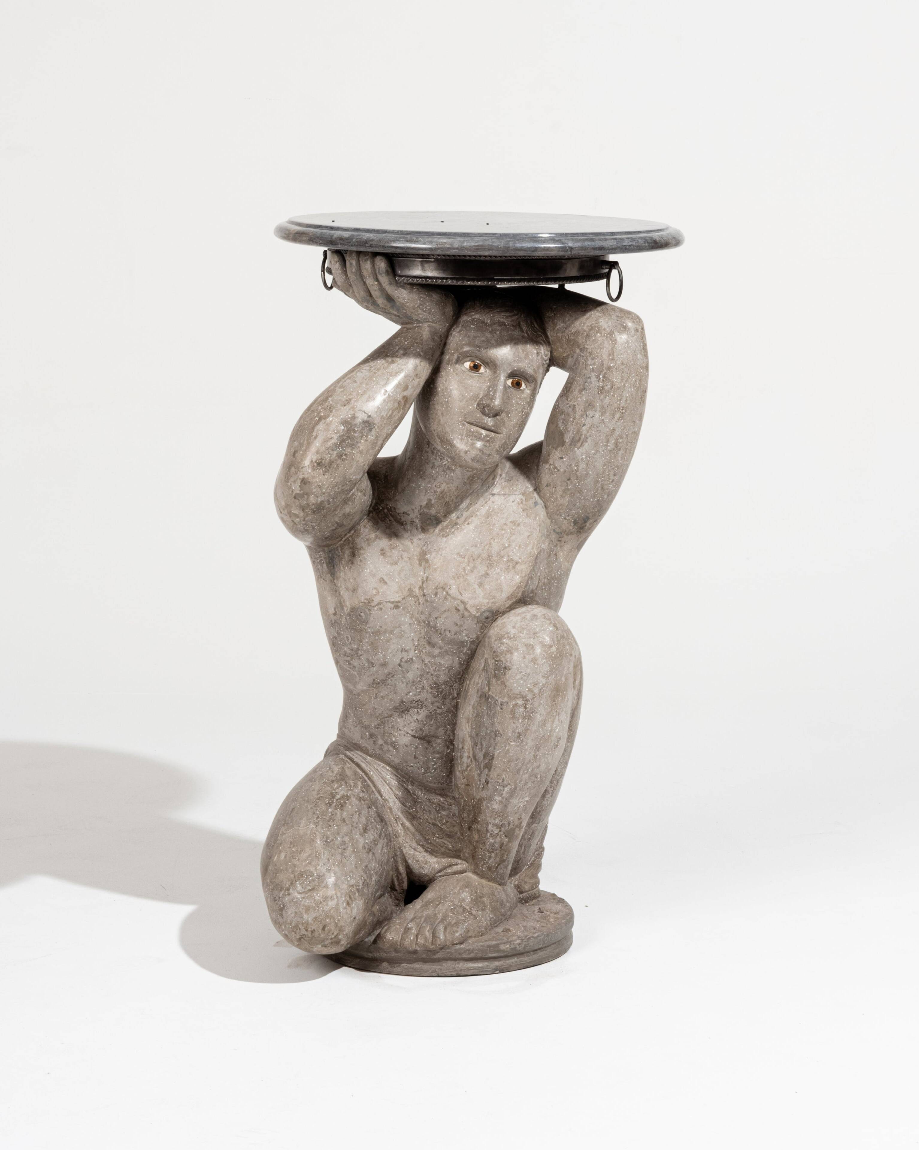 "Kneeling Strength" Pedestal Table