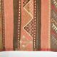 Tapis Kilim rouge et marron fait main