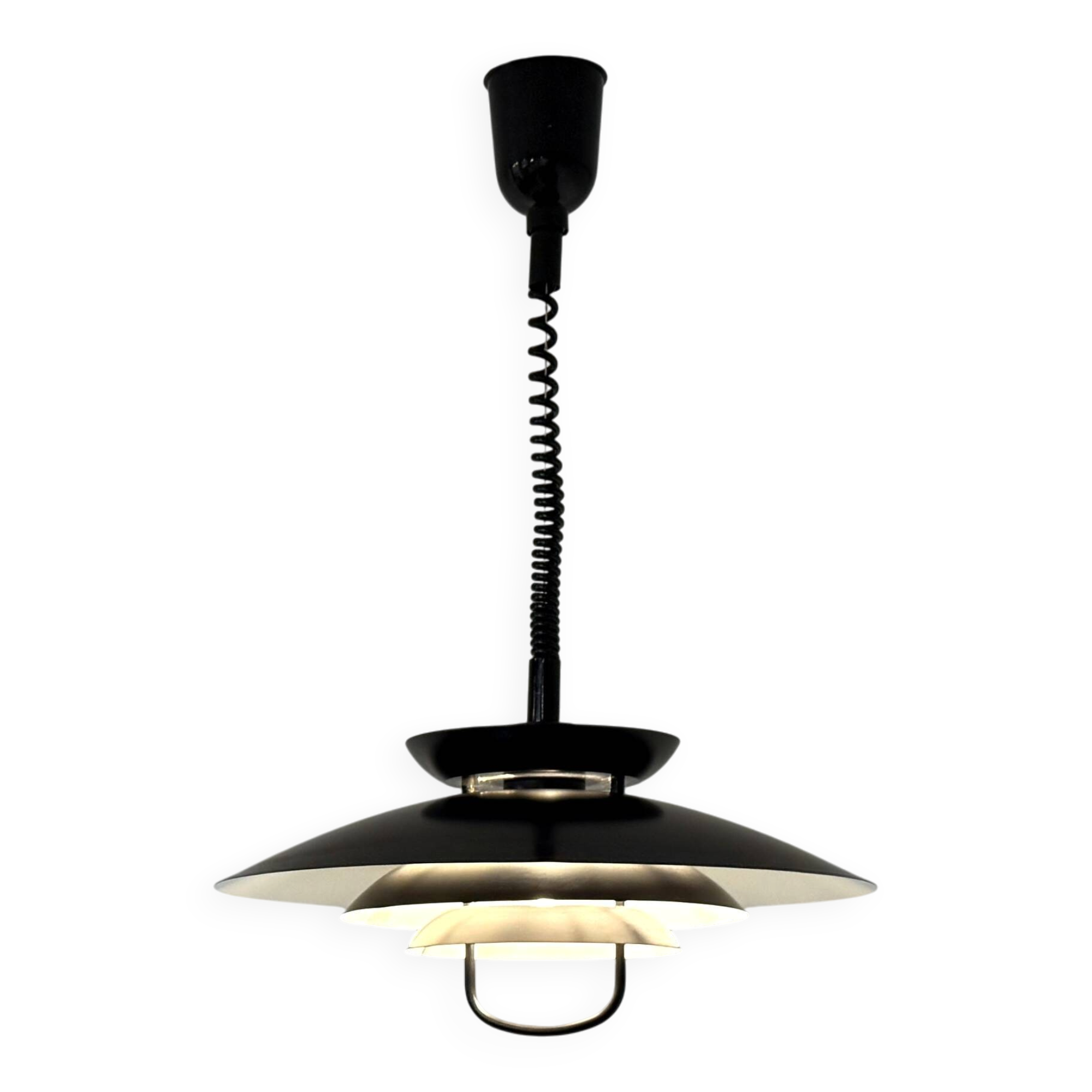 Vintage Scandinavian-style bowl lamp, Massive