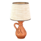 Ceramic lamp, beige lampshade, 60s