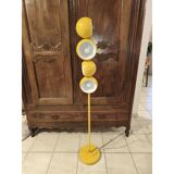 Vintage yellow metal floor lamp