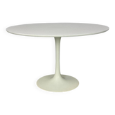 Table à manger tulipe blanche de style Space Age du milieu du siècle par Arkana, années 1960