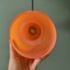 Suspension globe vintage en opaline orange