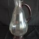Pichet/carafe en verre bicolore