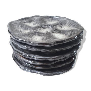 Assiettes à huîtres en céramique