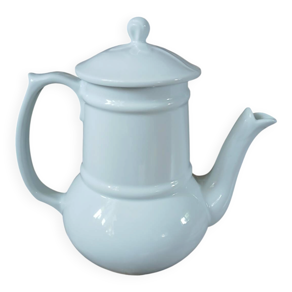Cafetière en faïence blanche