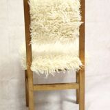 fur and wood chair