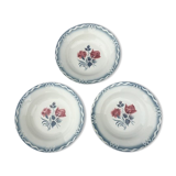 3 old plates dig digon sarreguemines Marinette