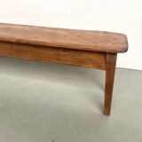 1950s pine farmhouse bench