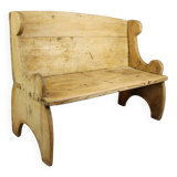 Wear consistent with age and use. Mid-Century Fir wood bench