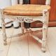 Chair provençale of nanny, mulched, white patina