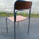 Lot 2 ascona chrome steel chrome chairs imitation vintage brown 1970