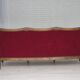 1930s, Danish 3-seater sofa, red furniture velour, furniture mesh.