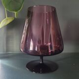 Vintage Ingrid Glashütte purple glass bowl – 70s modernist design