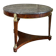 Empire pedestal table in mahogany and bronze, Saint-Anne grey marble with groove, circa 1800