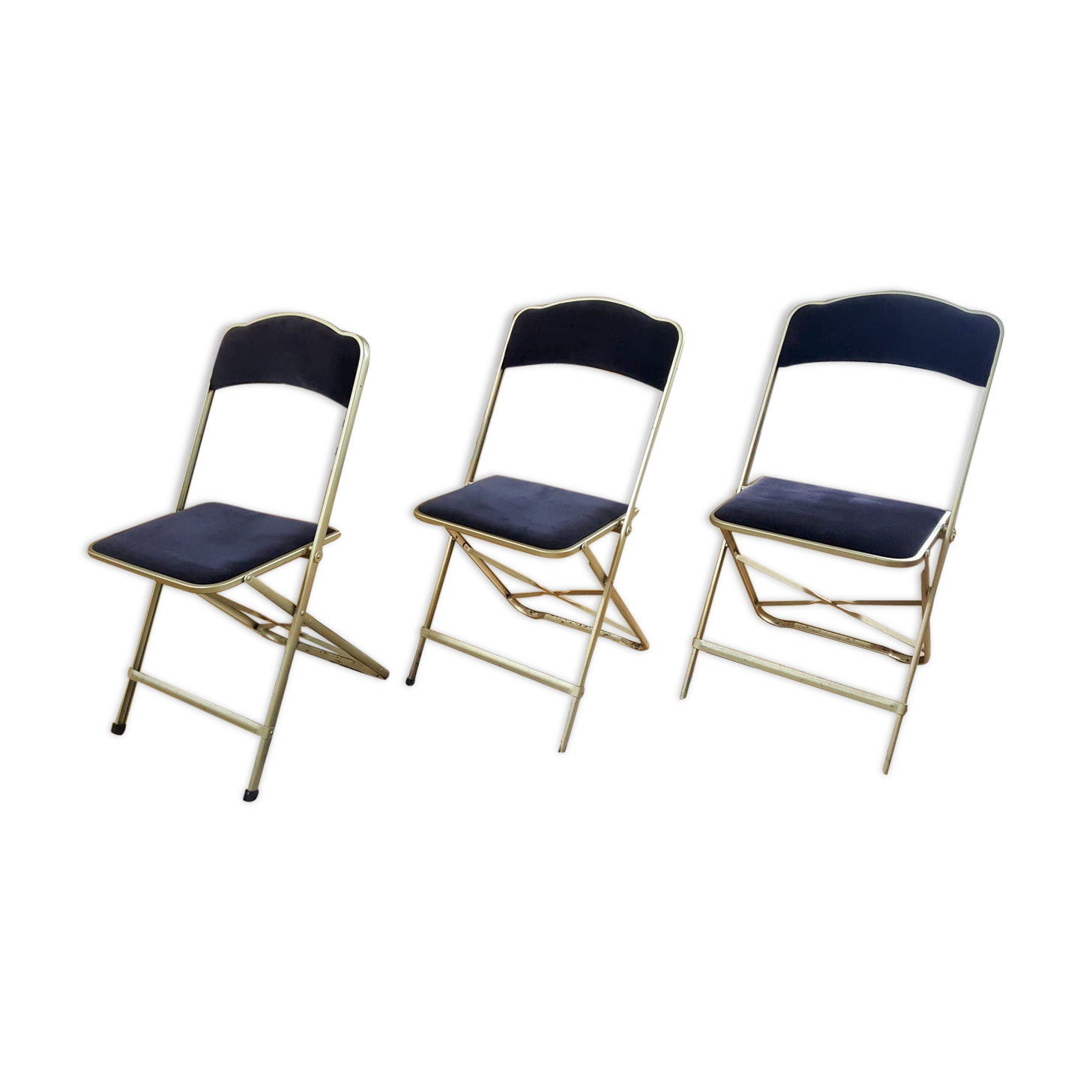 Lot de 3 chaises pliantes Chaisor en velours