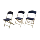 Lot de 3 chaises pliantes Chaisor en velours