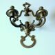 Brass wall candle stick with two arms - handmade - Vintage