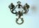 Brass wall candle stick with two arms - handmade - Vintage