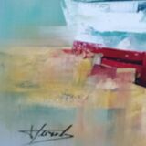 oil signed Josep Teixido Catalan painter Plag de Cadaqes