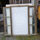 Old fir window with frame (one opening pane)